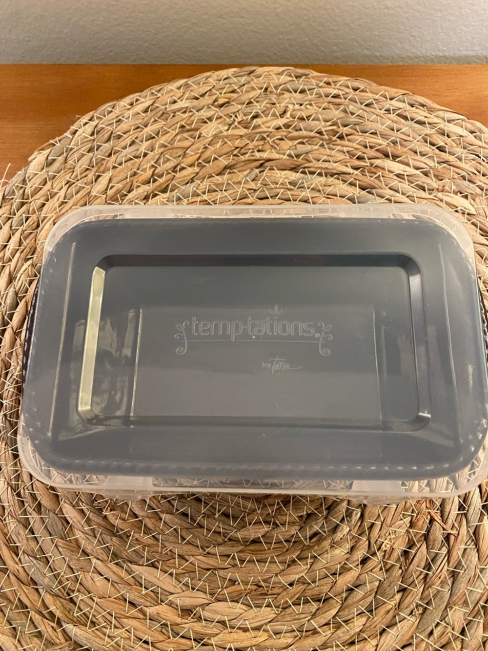 Temptations Plaid Mini 12 oz. Loaf Pan With Lid Plum Pink Green Gold - Picture 5 of 10